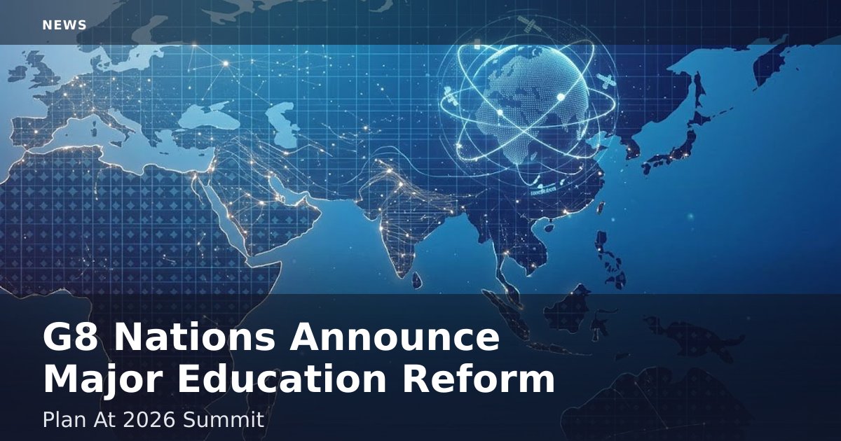 G8 Nations Announce Major Education Reform Plan At 2026 Summit